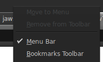 Menu Bar Option